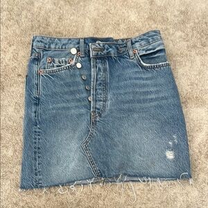 Zara Blue Mini Pencil Skirt Casual